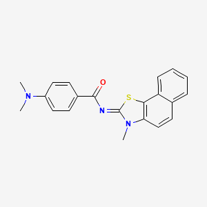 molecular formula C21H19N3OS B2729484 (Z)-4-(dimethylamino)-N-(3-methylnaphtho[2,1-d]thiazol-2(3H)-ylidene)benzamide CAS No. 441291-00-5