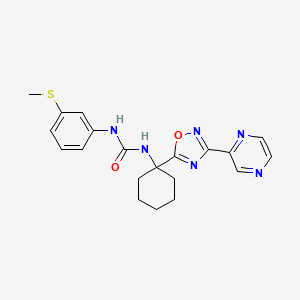 molecular formula C20H22N6O2S B2729494 1-(3-(Methylthio)phenyl)-3-(1-(3-(pyrazin-2-yl)-1,2,4-oxadiazol-5-yl)cyclohexyl)urea CAS No. 1396674-72-8