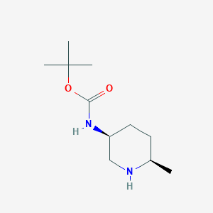 molecular formula C11H22N2O2 B2729507 tert-Butyl N-[(3S,6R)-6-methylpiperidin-3-yl]carbamate CAS No. 1271024-76-0