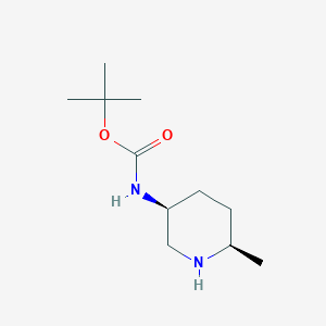 molecular formula C11H22N2O2 B2729507 叔丁基-N-[(3S,6R)-6-甲基哌啶-3-基]氨基甲酸酯 CAS No. 1271024-76-0