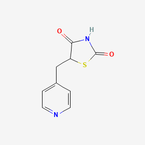 molecular formula C9H8N2O2S B2729521 5-(4-Pyridinylmethyl)-1,3-thiazolane-2,4-dione CAS No. 865658-87-3