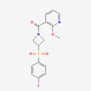 (3-((4-Fluorophenyl)sulfonyl)azetidin-1-yl)(2-methoxypyridin-3-yl)methanone