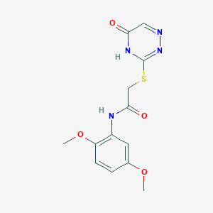 molecular formula C13H14N4O4S B2729531 N-(2,5-dimethoxyphenyl)-2-((5-oxo-4,5-dihydro-1,2,4-triazin-3-yl)thio)acetamide CAS No. 897758-59-7