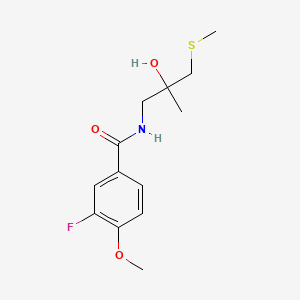 molecular formula C13H18FNO3S B2729538 3-fluoro-N-(2-hydroxy-2-methyl-3-(methylthio)propyl)-4-methoxybenzamide CAS No. 1795442-89-5
