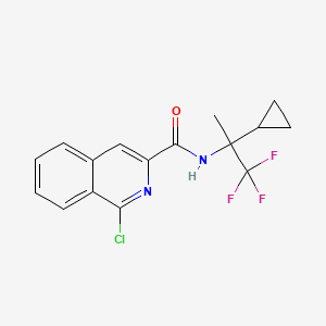 molecular formula C16H14ClF3N2O B2729542 1-chloro-N-(2-cyclopropyl-1,1,1-trifluoropropan-2-yl)isoquinoline-3-carboxamide CAS No. 1376262-35-9