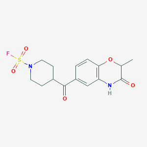4-(2-Methyl-3-oxo-4H-1,4-benzoxazine-6-carbonyl)piperidine-1-sulfonyl fluoride