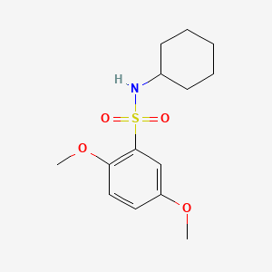 molecular formula C14H21NO4S B2729547 N-cyclohexyl-2,5-dimethoxybenzenesulfonamide CAS No. 433963-66-7