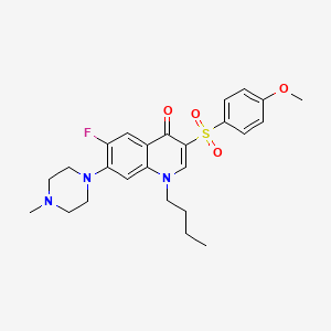 1-butyl-6-fluoro-3-((4-methoxyphenyl)sulfonyl)-7-(4-methylpiperazin-1-yl)quinolin-4(1H)-one