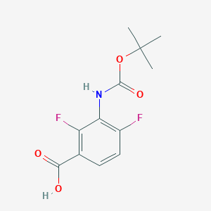 molecular formula C12H13F2NO4 B2729554 2,4-Difluoro-3-[(2-methylpropan-2-yl)oxycarbonylamino]benzoic acid CAS No. 2138217-50-0