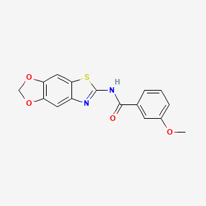 molecular formula C16H12N2O4S B2729556 N-([1,3]dioxolo[4,5-f][1,3]benzothiazol-6-yl)-3-methoxybenzamide CAS No. 892854-60-3