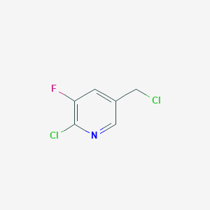 molecular formula C6H4Cl2FN B2729561 2-Chloro-5-(chloromethyl)-3-fluoropyridine CAS No. 951652-82-7