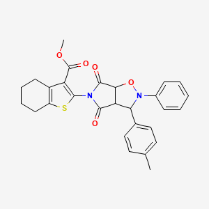 methyl 2-(4,6-dioxo-2-phenyl-3-(p-tolyl)tetrahydro-2H-pyrrolo[3,4-d]isoxazol-5(3H)-yl)-4,5,6,7-tetrahydrobenzo[b]thiophene-3-carboxylate