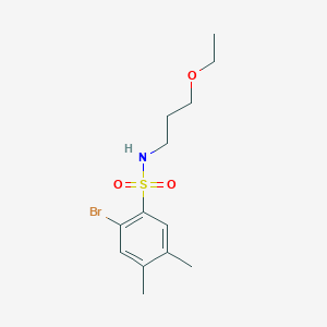 2-bromo-N-(3-ethoxypropyl)-4,5-dimethylbenzenesulfonamide