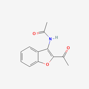 molecular formula C12H11NO3 B2729595 N-(2-Acetyl-1-benzofuran-3-yl)acetamide CAS No. 49616-03-7