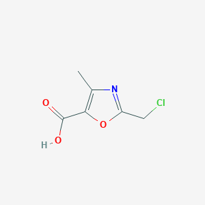molecular formula C6H6ClNO3 B2729609 2-(氯甲基)-4-甲基-1,3-噁唑-5-羧酸 CAS No. 2383608-83-9