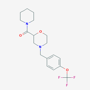 Piperidin-1-yl-[4-[[4-(trifluoromethoxy)phenyl]methyl]morpholin-2-yl]methanone