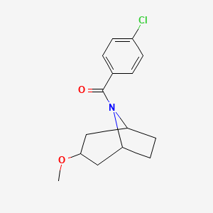 (4-chlorophenyl)((1R,5S)-3-methoxy-8-azabicyclo[3.2.1]octan-8-yl)methanone