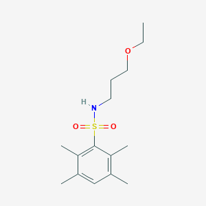 molecular formula C15H25NO3S B272962 N-(3-ethoxypropyl)-2,3,5,6-tetramethylbenzenesulfonamide 