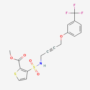 methyl 3-(N-(4-(3-(trifluoromethyl)phenoxy)but-2-yn-1-yl)sulfamoyl)thiophene-2-carboxylate