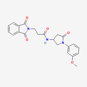 3-(1,3-dioxoisoindolin-2-yl)-N-(1-(3-methoxyphenyl)-5-oxopyrrolidin-3-yl)propanamide