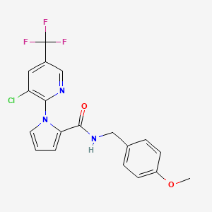 1-[3-chloro-5-(trifluoromethyl)-2-pyridinyl]-N-(4-methoxybenzyl)-1H-pyrrole-2-carboxamide