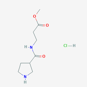Methyl 3-(pyrrolidine-3-carbonylamino)propanoate;hydrochloride