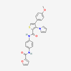 N-[4-({[4-(4-methoxyphenyl)-3-(1H-pyrrol-1-yl)thiophen-2-yl]carbonyl}amino)phenyl]furan-2-carboxamide