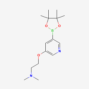 N,N-Dimethyl-2-(5-(4,4,5,5-tetramethyl-1,3,2-dioxaborolan-2-YL)pyridin-3-yloxy)ethanamine
