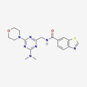 N-((4-(dimethylamino)-6-morpholino-1,3,5-triazin-2-yl)methyl)benzo[d]thiazole-6-carboxamide