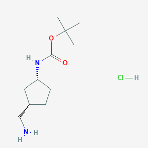 tert-butyl((1R,3S)-3-(aminomethyl)cyclopentyl)carbamate HCl