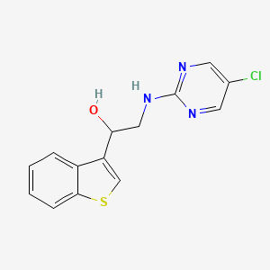 1-(1-Benzothiophen-3-yl)-2-[(5-chloropyrimidin-2-yl)amino]ethanol
