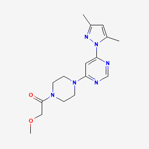 1-(4-(6-(3,5-dimethyl-1H-pyrazol-1-yl)pyrimidin-4-yl)piperazin-1-yl)-2-methoxyethanone