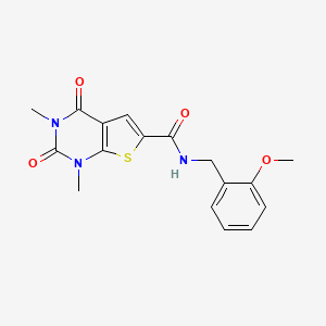 N-(2-methoxybenzyl)-1,3-dimethyl-2,4-dioxo-1,2,3,4-tetrahydrothieno[2,3-d]pyrimidine-6-carboxamide