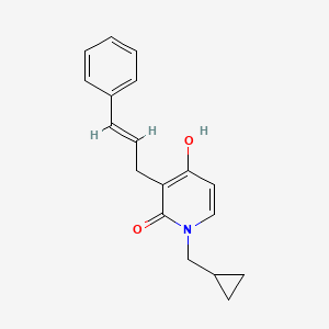1-(cyclopropylmethyl)-4-hydroxy-3-[(2E)-3-phenylprop-2-en-1-yl]-1,2-dihydropyridin-2-one