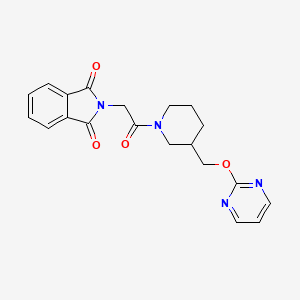 2-[2-Oxo-2-[3-(pyrimidin-2-yloxymethyl)piperidin-1-yl]ethyl]isoindole-1,3-dione