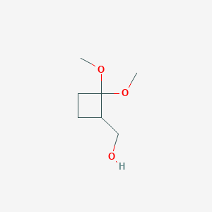 molecular formula C7H14O3 B2729673 (2,2-二甲氧基环丁基)甲醇 CAS No. 1638760-19-6