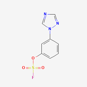 molecular formula C8H6FN3O3S B2729674 1-(3-Fluorosulfonyloxyphenyl)-1,2,4-triazole CAS No. 2411230-43-6
