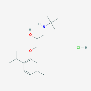 molecular formula C17H30ClNO2 B2729680 1-(Tert-butylamino)-3-(2-isopropyl-5-methylphenoxy)propan-2-ol hydrochloride CAS No. 15148-83-1