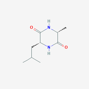 molecular formula C9H16N2O2 B2729682 (3R,6R)-3-Methyl-6-(2-methylpropyl)piperazine-2,5-dione CAS No. 5845-58-9