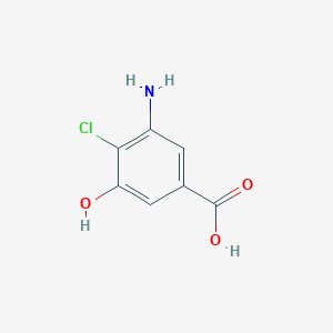 molecular formula C7H6ClNO3 B2729698 3-Amino-4-chloro-5-hydroxybenzoic acid CAS No. 93561-97-8