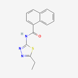 molecular formula C15H13N3OS B2729700 N-(5-ethyl-1,3,4-thiadiazol-2-yl)-1-naphthamide CAS No. 392243-13-9