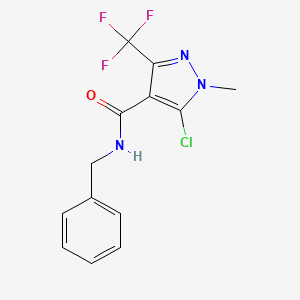 molecular formula C13H11ClF3N3O B2729704 N-苄基-5-氯-1-甲基-3-(三氟甲基)-1H-吡唑-4-甲酰胺 CAS No. 321533-94-2