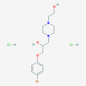 molecular formula C15H25BrCl2N2O3 B2729705 1-(4-Bromophenoxy)-3-(4-(2-hydroxyethyl)piperazin-1-yl)propan-2-ol dihydrochloride CAS No. 1216999-81-3