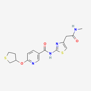 N-(4-(2-(methylamino)-2-oxoethyl)thiazol-2-yl)-6-((tetrahydrothiophen-3-yl)oxy)nicotinamide