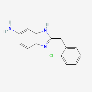 molecular formula C14H14Cl3N3 B2729709 2-(2-chlorobenzyl)-1H-benzimidazol-5-amine CAS No. 1573548-43-2