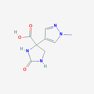 4-(1-Methylpyrazol-4-yl)-2-oxoimidazolidine-4-carboxylic acid