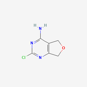 molecular formula C6H6ClN3O B2729719 2-Chloro-5,7-dihydrofuro[3,4-d]pyrimidin-4-amine CAS No. 1783929-18-9