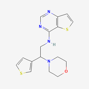 N-(2-Morpholin-4-yl-2-thiophen-3-ylethyl)thieno[3,2-d]pyrimidin-4-amine