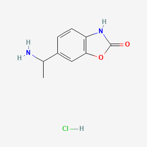 6-(1-Aminoethyl)-2,3-dihydro-1,3-benzoxazol-2-one hydrochloride