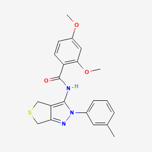molecular formula C21H21N3O3S B2729735 2,4-二甲氧基-N-(2-(间甲苯基)-4,6-二氢-2H-噻吩[3,4-c]吡唑-3-基)苯甲酰胺 CAS No. 392288-95-8